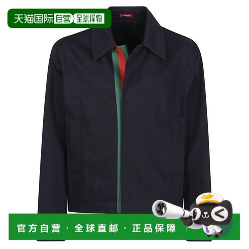 香港直邮GUCCI 男士夹克 809690ZAR5E4440 SS2025 黑色