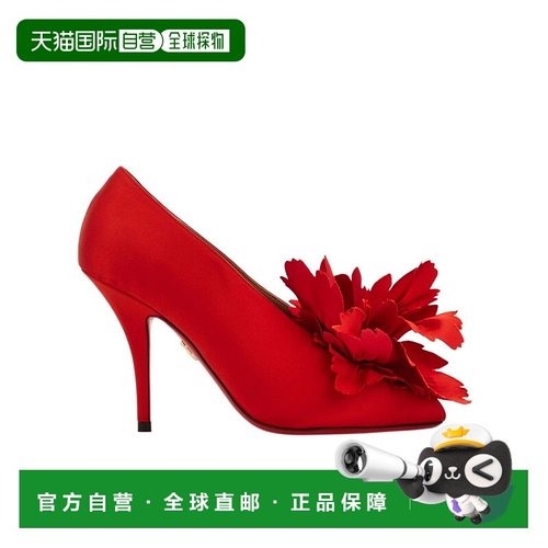 香港直邮Salvatore Ferragamo 花朵装饰高跟鞋 01K728