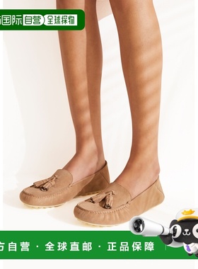 自营欧洲直邮Loro Piana 女士米色绒面革乐福鞋休闲鞋单鞋一脚蹬