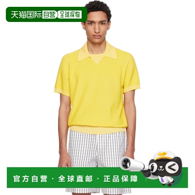 香港直邮Jacquemus 男士 黄色 The J Knit Polo 衫 26EPOM00617AK