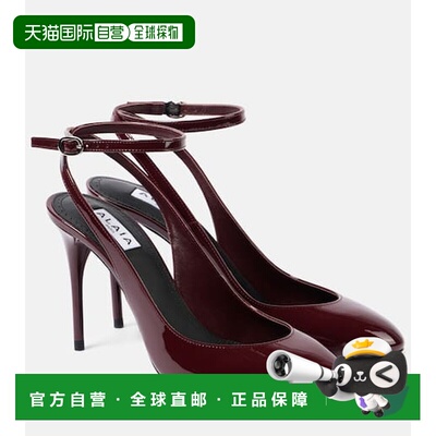 香港直邮Alaia 女士 Decollete 90  漆皮细高跟高跟鞋浅口鞋