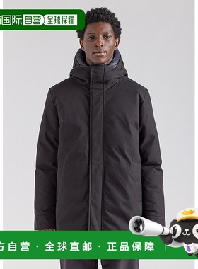 自营欧洲直邮Pyrenex BALME黑色男士派克羽绒大衣外套夹克