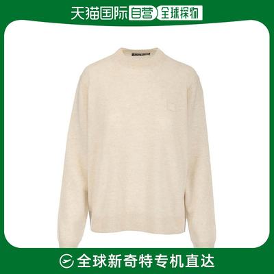 香港直邮Acne Studios 女士Acne Studios Face Logo 贴饰圆领毛衣