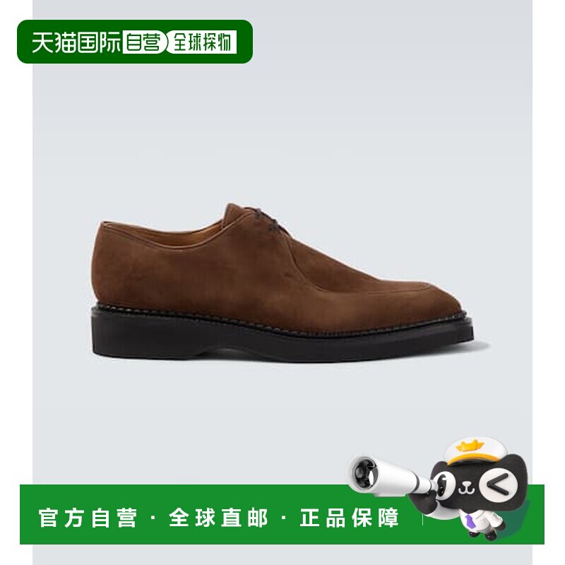 1h可退 香港直邮John Lobb 男士 Ted 绒面革牛津鞋 brown棕色 舒
