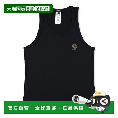 香港直邮VERSACE 男士T恤 AUU010121A10011A1008 CO 黑色 圆领背