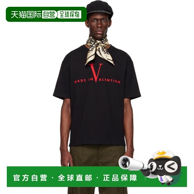 1h可退 香港直邮valentino 华伦天奴 男士 黑色 Cotton Made in P