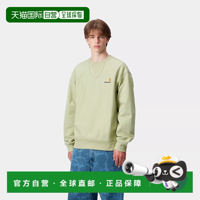 自营欧洲直邮Carhartt Wip 男士淡橄榄绿棉短袖T恤针织