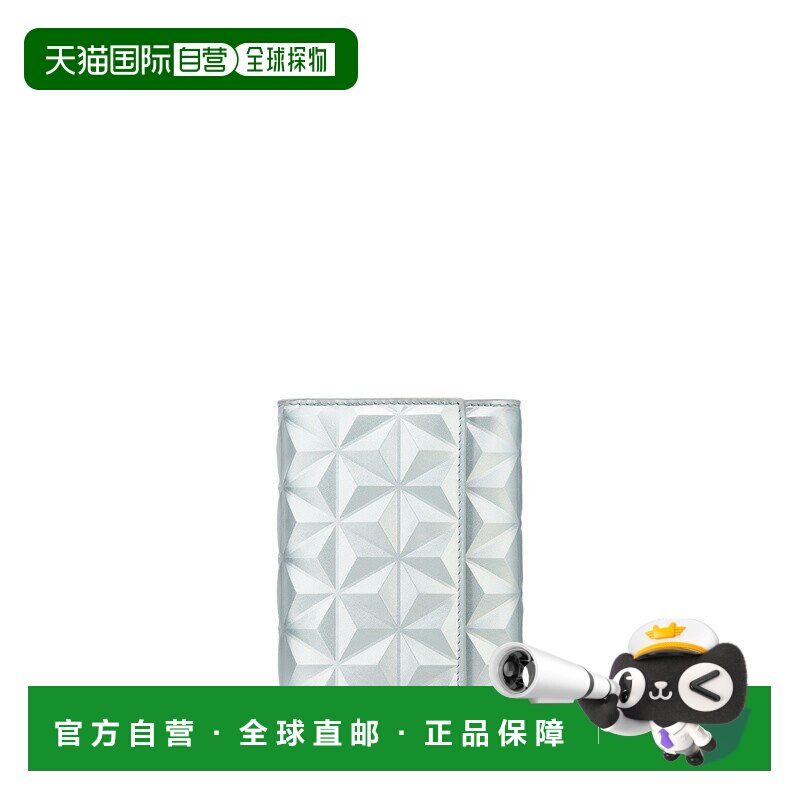 自营欧洲直邮S.T.Dupont法国都彭 APEX女士银色小牛皮钱包