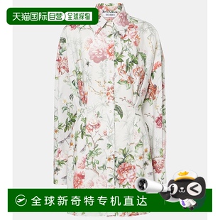 香港直邮The 女士 1h可退 Attico 舒适 棉质迷你连衣裙 white白色