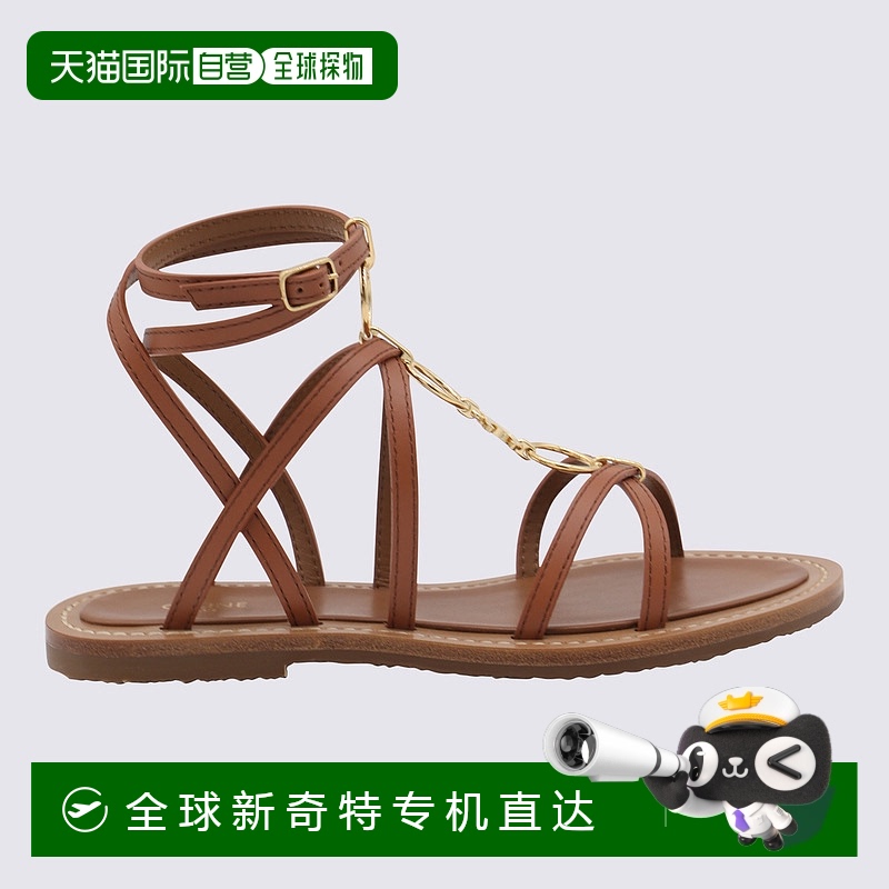 1h可退 香港直邮Celine 思琳 女士 Celine 棕色凉鞋 364163767C