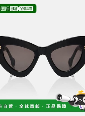 1h可退 香港直邮J.W. Anderson 女士 蝴蝶猫眼太阳眼镜 black黑色