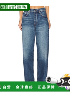 1h可退 香港直邮ANINE BING 女士 蓝色 Manon 牛仔裤 A0610584