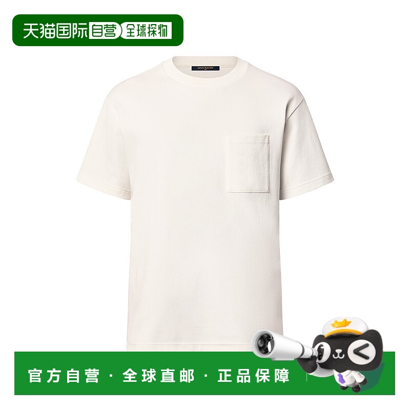 欧洲直邮LV/路易威登 23新款 男士白色纯棉短袖T恤长袖