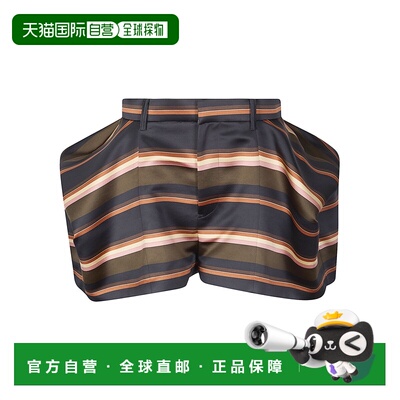 1h可退 香港直邮Sacai 女士 水平条纹短裤 2608377 colorful花色