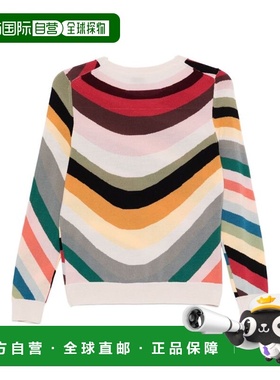 1h可退 香港直邮Paul Smith 女士 JUMPERS 条纹羊毛上衣 W2R575NT