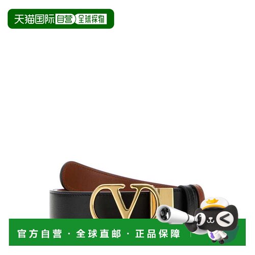 香港直邮valentino 华伦天奴 男士 黑色皮革双面皮带 9Y0T0SQ3ZDM