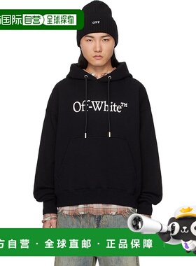 1h可退 香港直邮Off-white 男士 黑色 Big Bookish Skate 连帽衫