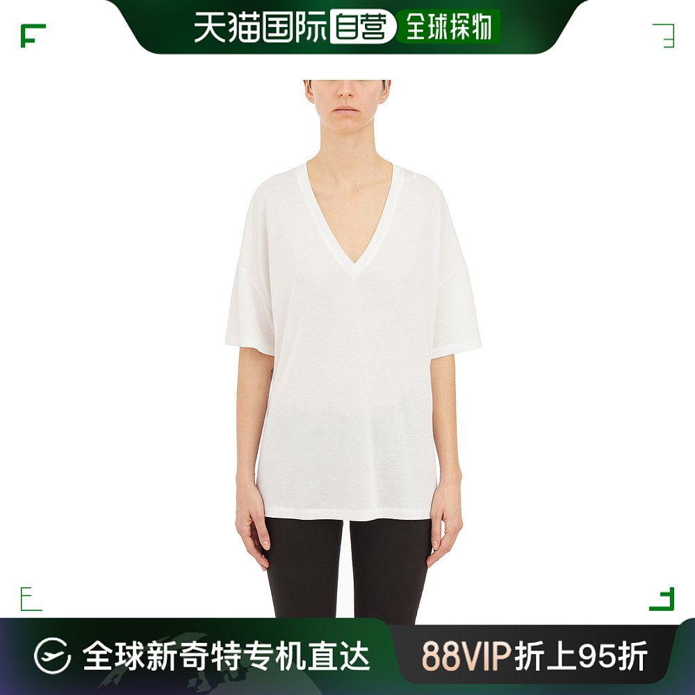 香港直邮Dondup女士 SCOLLO A V领T恤(VISCOSA) HS992JF0337DXXX