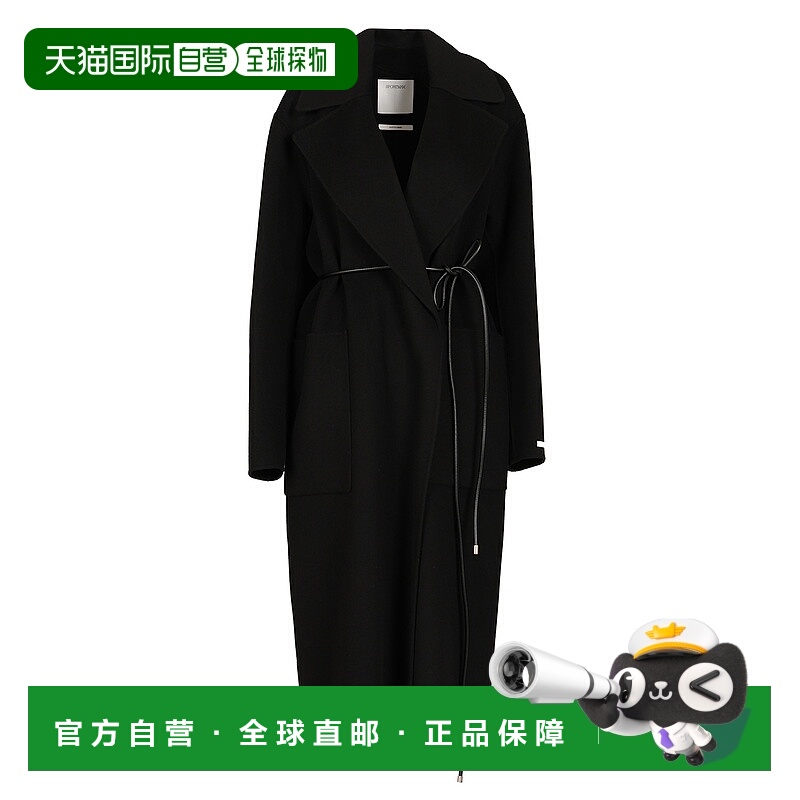 1h可退 欧洲直邮sportmax 女士 大衣羊毛西装中长时尚腰带