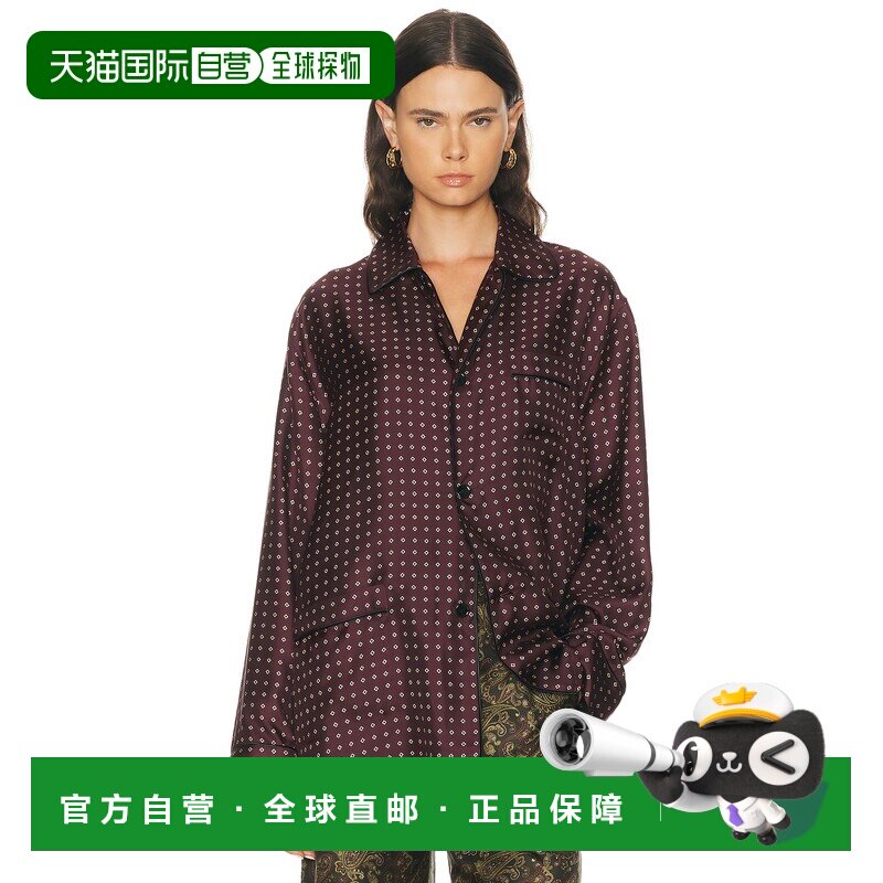 美国直邮Saint Laurent 圣罗兰 女士 排扣睡衣式上衣 870143Y6K08