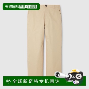 沙织带双层棉质斜纹布长裤 欧洲直邮Gucci古驰男士