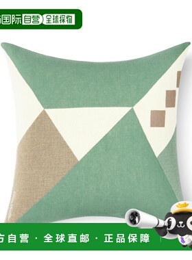 欧洲直邮LV路易威登 Everest绿色羊毛图形图案靠垫男女通用