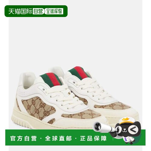 1h可退 香港直邮Gucci 古驰 女士 Re-Web 运动鞋 white白色 舒适