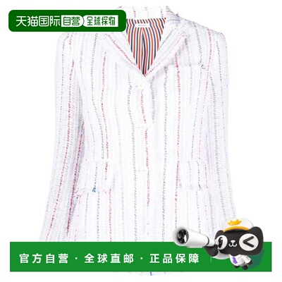 1h可退 香港直邮Thom Browne 汤姆 布朗 女士 粗花呢休闲夹克 FBC
