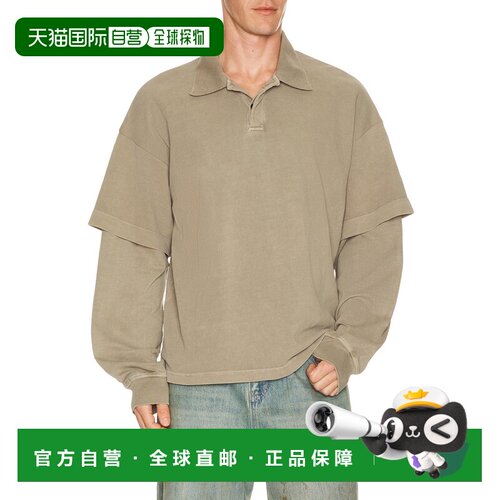 美国直邮AGOLDE 男士 Curren 双袖Polo衫 A10533074