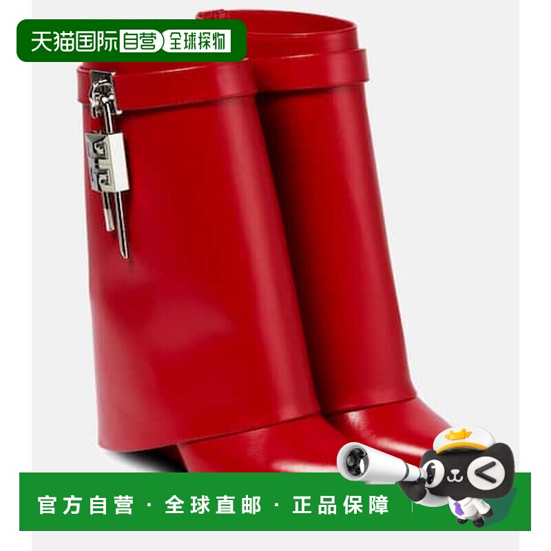 1h可退 香港直邮Givenchy 纪梵希 女士 鲨鱼扣皮质短靴 000793