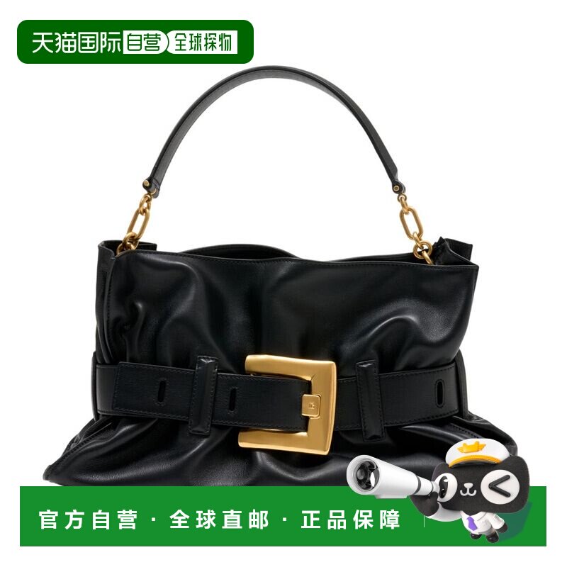 香港直邮Balmain 巴尔曼 女士 ANTHEM 中号皮革黑色肩包 HN1KK990