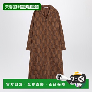 香港直邮MaxMara 麦斯玛拉 女士 橄榄绿绿色棉质衬衫式连衣裙 EDW