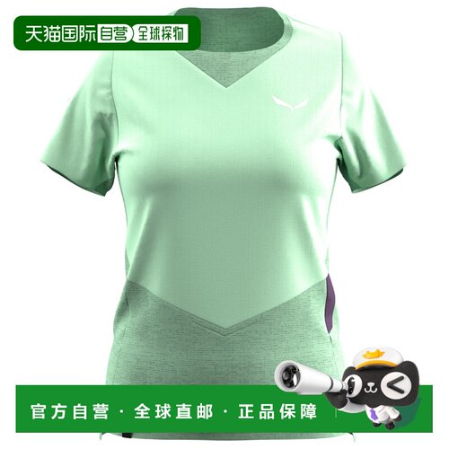 欧洲直邮SALEWA 女士户外T恤 9165227PASTELGREEN【付后1h可退】