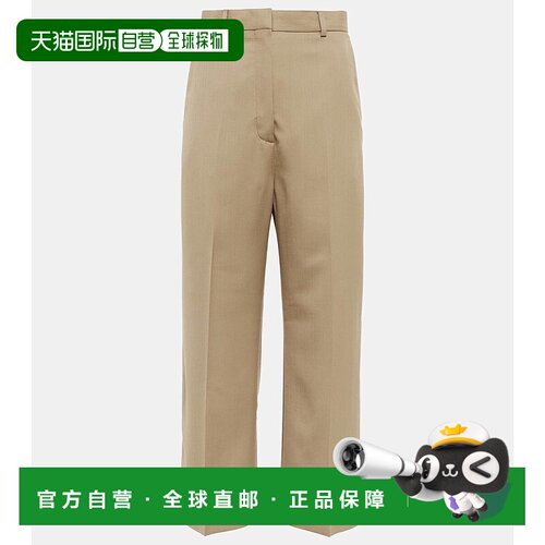 香港直邮Acne Studios 艾克妮 女士 高腰褶裥阔腿裤七分裤 000857