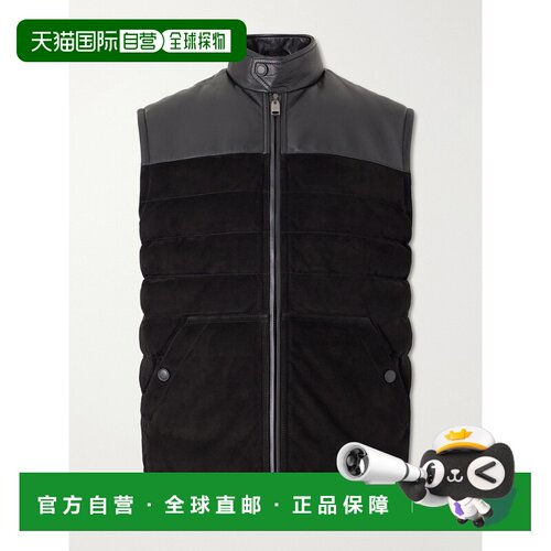 1h可退 香港直邮Brioni 布里奥尼 男士 皮革边绒面革马甲 PUFA0LO