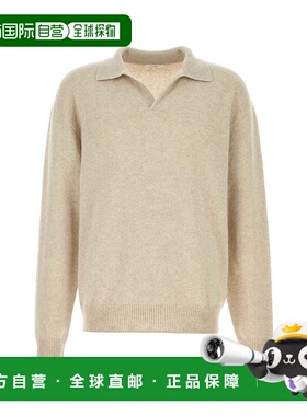 香港直邮The Row 男士 LEACH 沙色羊绒Polo衫 1241Y120男装