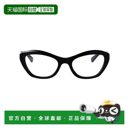 香港直邮valentino 华伦天奴 女士 全黑透明色醋纤眼镜 VG2O001