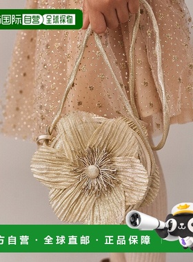 自营欧洲直邮Bonpoint小樱桃 Jordanie女童白色金色亮面布包