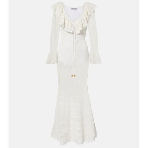 香港直邮Self-Portrait 女士 精饰中长连衣裙 white白色 舒适时尚