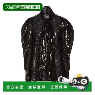 女士 莲娜丽姿 衬衫 BLACK 舒适 香港直邮Nina 黑色上衣时尚 Ricci