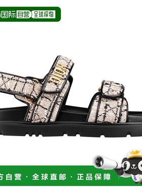 香港直邮Dior DIORACT徽标平底凉鞋 KCO170CTG