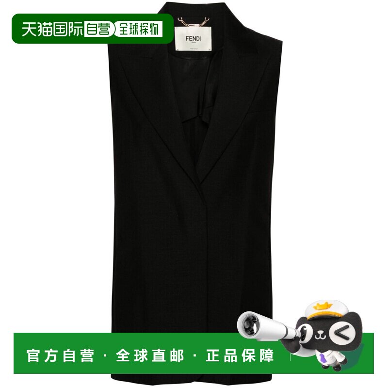 1h可退 香港直邮FENDI 女士马甲 FT5990 CO 黑色