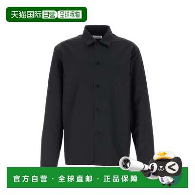 1h可退 香港直邮Jil Sander 吉尔 桑达 男士 黑色 Boxy 衬衫 J22D