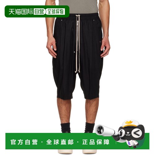 香港直邮rick owens 瑞克 欧文斯 男士 黑色 Temple Bela Pods 短