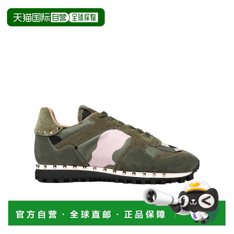 1h可退 【99新未使用】香港直邮Valentino 迷彩系带运动鞋 QW2S0B