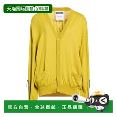 香港直邮Moschino 莫斯奇诺 女士 针织开衫 yellow黄色 舒适时尚