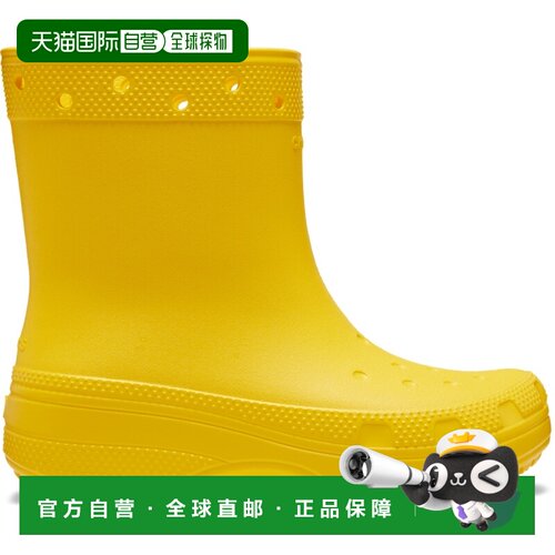 自营欧洲直邮Crocs卡骆驰 Classic男女同款柠檬黄靴子雨靴
