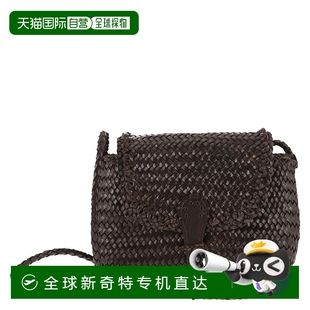香港直邮DRAGON 女士 1h可退 DIFFUSION 迷你编织皮革包 CITY BAG