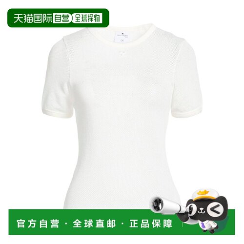 香港直邮Courreges 女士 T恤 white白色 舒适时尚