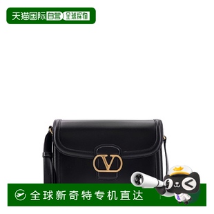 香港直邮Valentino 男士 1h可退 华伦天奴 9TO5 黑色皮革斜挎包